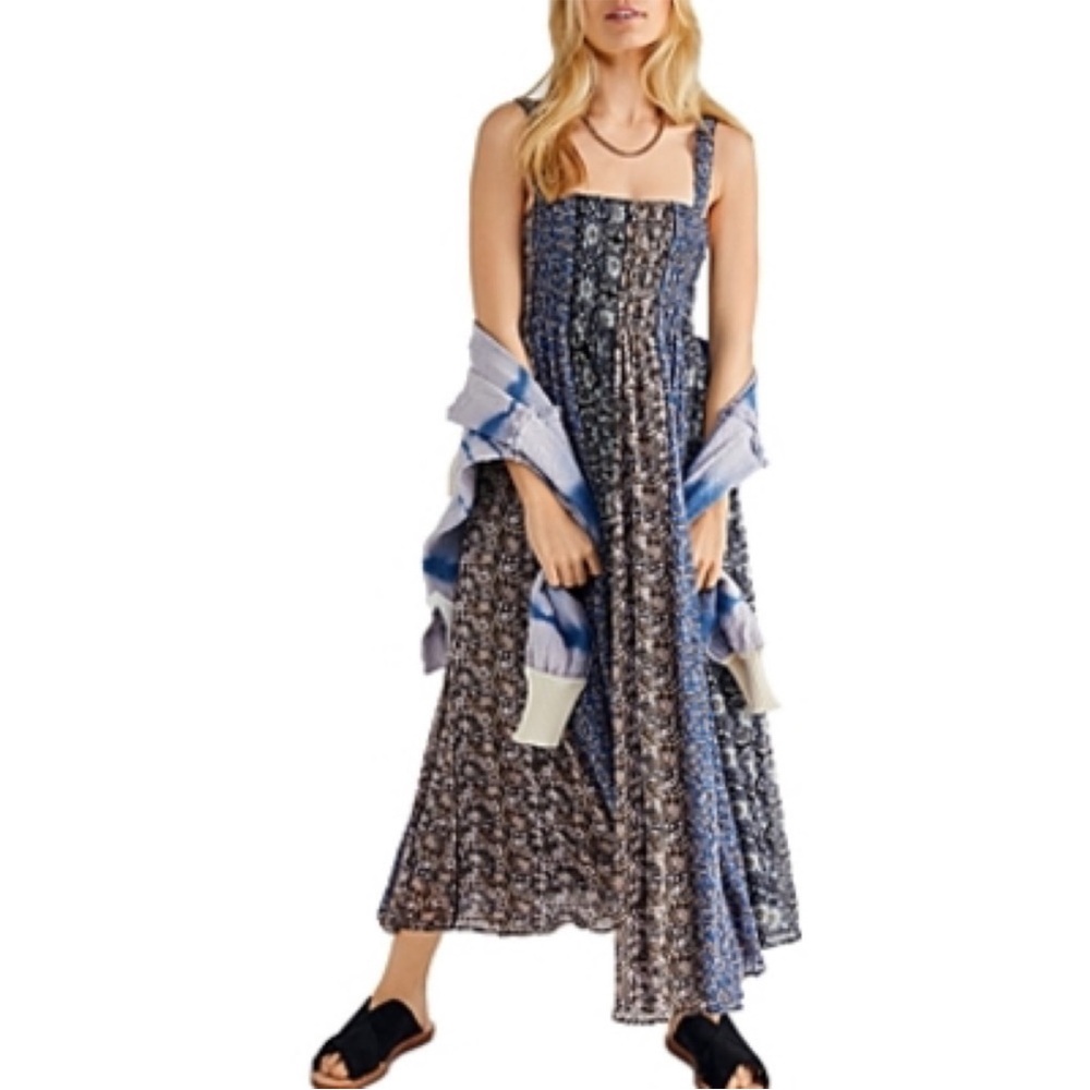 Free People Smocked Come together midi dress